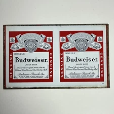 Vintage Budweiser 12 Oz Flat Unrolled Steel Beer Can Anheuser Busch