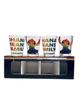 Disney Stitch Rainbow Glassware Collection Set of 4 -1.5 oz. each- NIB
