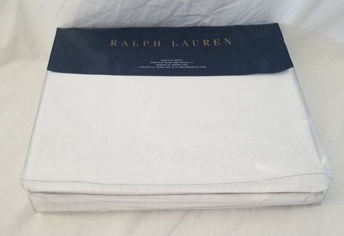 4 pc Ralph Lauren Katrine Off White Cal. King Sheet Set $500 NIP - Picture 4 of 10