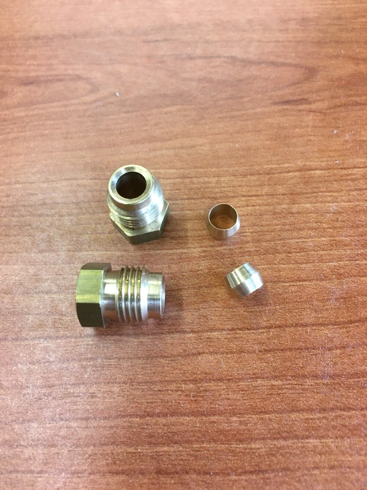 Tubo de combustible de cobre Hillman Super Minx MK1 con bomba de unión y aceitunas para carburador Foto 3 de 4