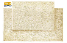 Amazon Basics Performance Bath Rug Set, 17" x 24" and 20" x 34", Sand