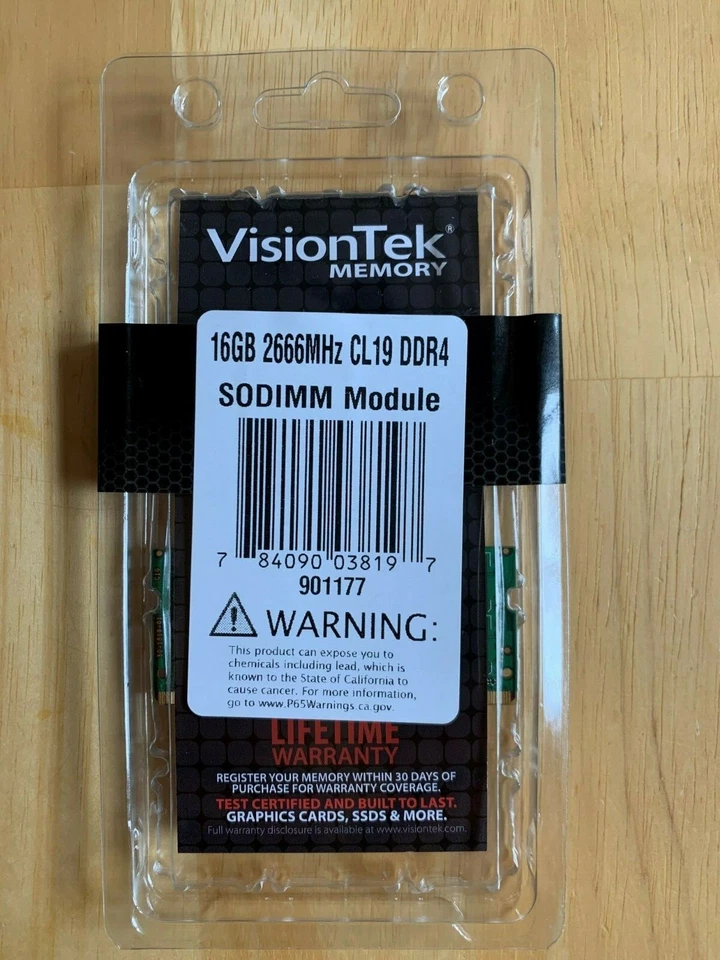 Visiontek 901177 16GB DDR4 2666MHz SDRAM 260-Pin SoDIMM Memory Module - Image 2 of 2