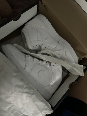 Size Y- Jordan Mid Triple White 554724-130 193658124553|