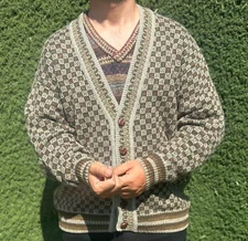 Rare Alpaca 1995 Missoni Cardigan 3D Knit Pullover Retro Sweater Jeresy Size 54