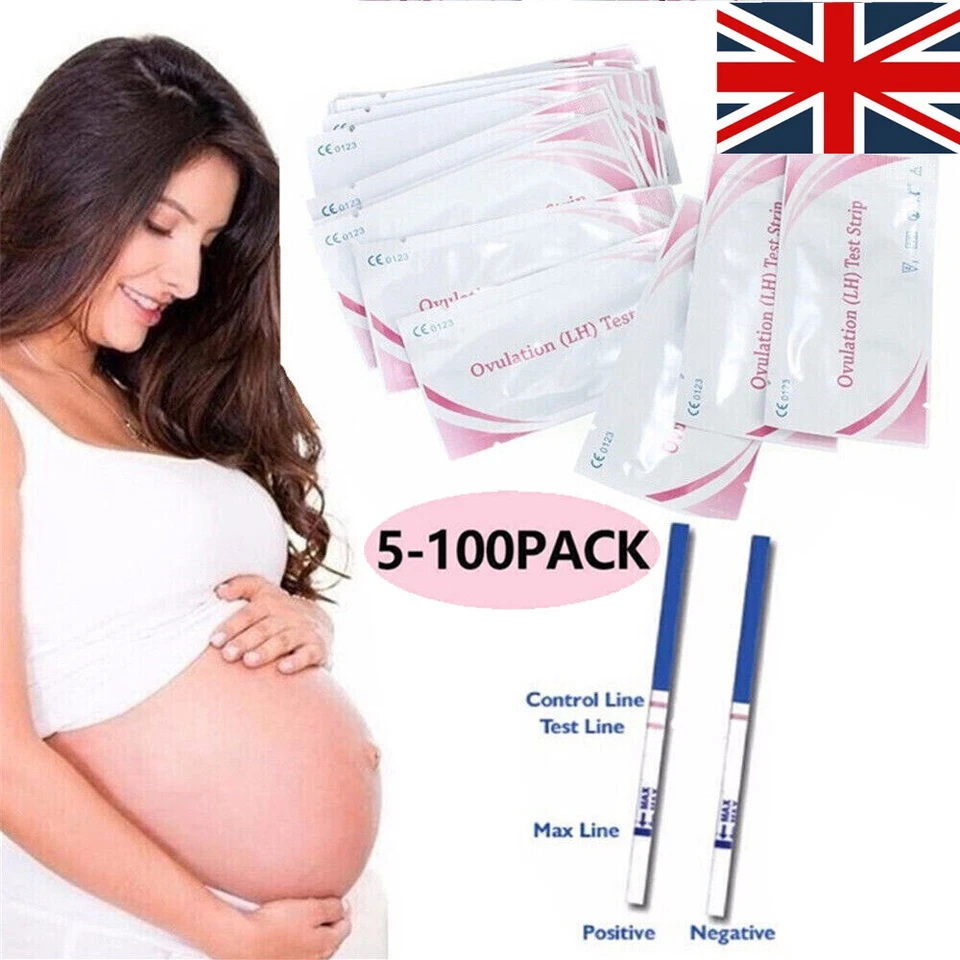 1-100X Ovulation and Pregnancy Test Strips Ultra Early Home Urine Tests Kit, - Image 3 of 4