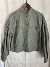 Sanctuary Band Collar Shirt Jacket Army Green Women’s Size S