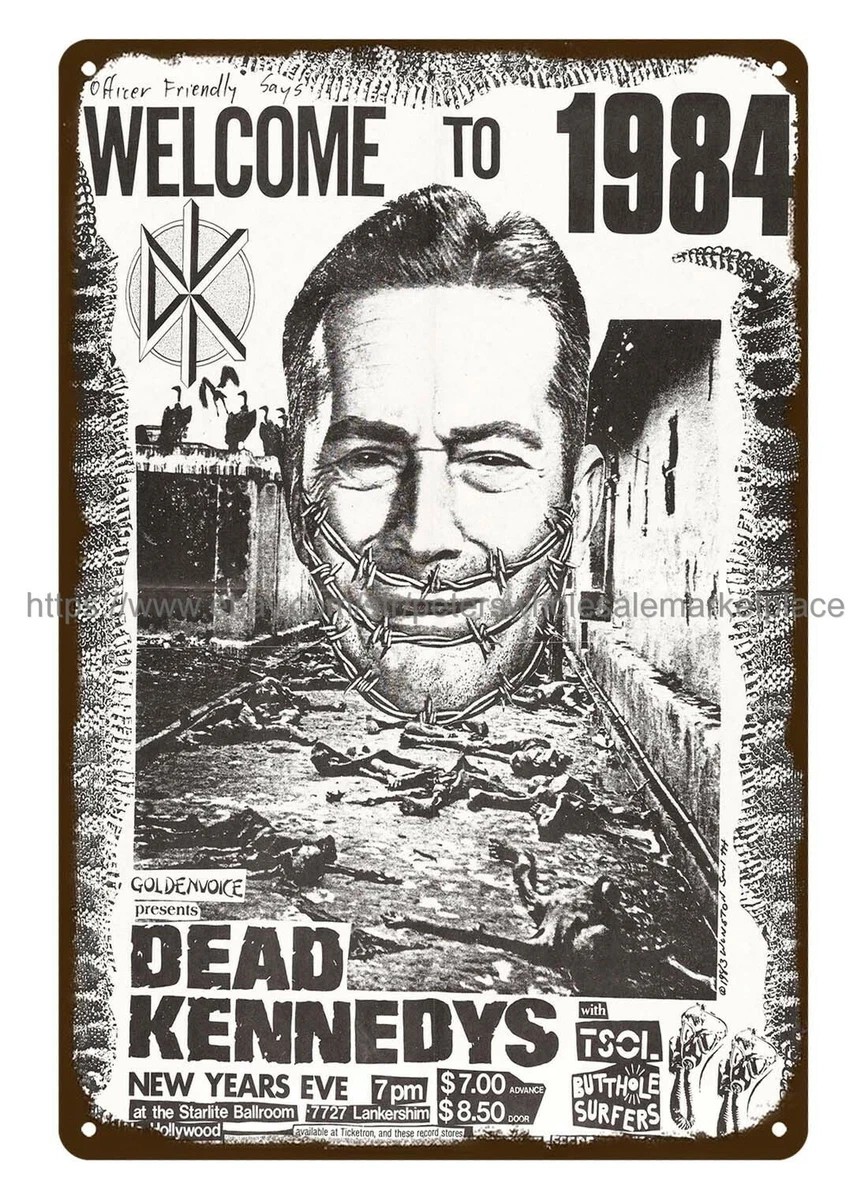 1983-84 Dead Kennedys Welcome to 1984 Concert Poster metal tin sign wall paintin