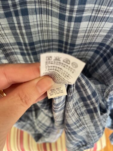 Eddie Bauer Mens Blue Plaid Button-Down Short Sleeve Shirt Size XXL 100% Cotton - Picture 3 of 6