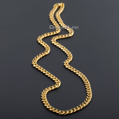 Black Cuban Link Chain Heavy Duty Biker Jewelry Men Solid Curb
