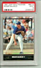 1991 Leaf Gold Rookies Roger Salked PSA 9