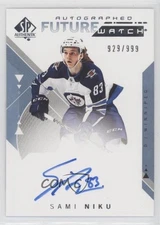 2018-19 SP Authentic Auto Future Watch 929/999 Sami Niku #178 Auto 0o5t