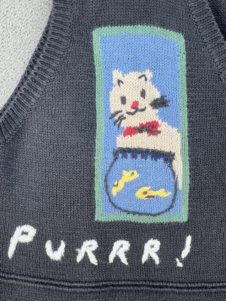 Chaleco Suéter Gato Vintage Capacidad Mujer Talla 2XL Foto 2 de 4