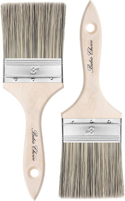 Bates- Double Thick Chip Paint Brush, 3 Inch, 2 Pack, Wooden Handle, Flat Paint