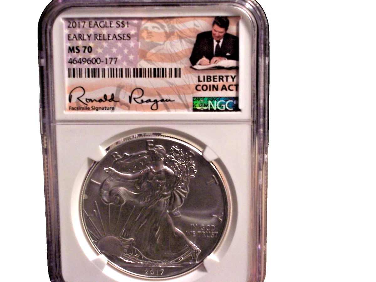 American Eagle MS 70 Graded 2017 Silver Bullion Coins for sale | eBay