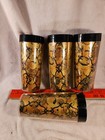West Bend 70s 80s Gold 4 Vintage Insulated Mugs Thermo Serv Made In USA READ