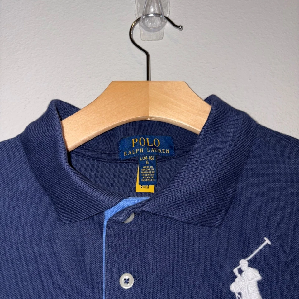 Polo Ralph Lauren Short Sleeve Big Pony Polo Shirt Youth Large 14-16Rugby #3 NWT - Image 2 of 4