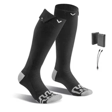 Uimoso Electric Heated Socks with 5000mAh Rechargeable Battery for Outdoor Use