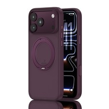 For iPhone 18 Pro Max 17 Pro Matte Case Magnetic Rotating Ring Kickstand