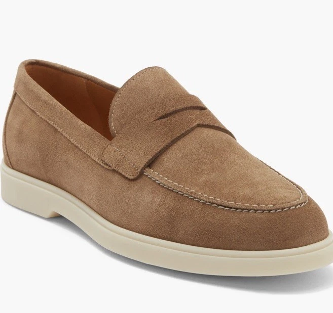 Magnanni Brown Suede Monk Strap Slip On Loafers Size 8 Saddle shoe 10043 Magnanni Brown Suede Monk Strap Slip On Loafers Size 8  main image 3
