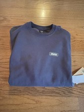Vans Crew Sweatshirt Navy Classic Logo Pullover Men's Size Large L NEW