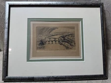 Charles Meryon (1821 - 1868) " Vue prise Du Haut L'Abside De Notre Dame" Etching