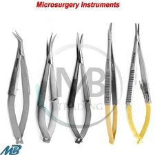 Castroviejo Needle Holder TC Noyes Suture Spring Scissors Micro Surgical Tools