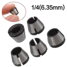 2/5pcs Trimmer Collet Chucks Router Bit Engraving Trimming Machine 1/4(6.35mm)