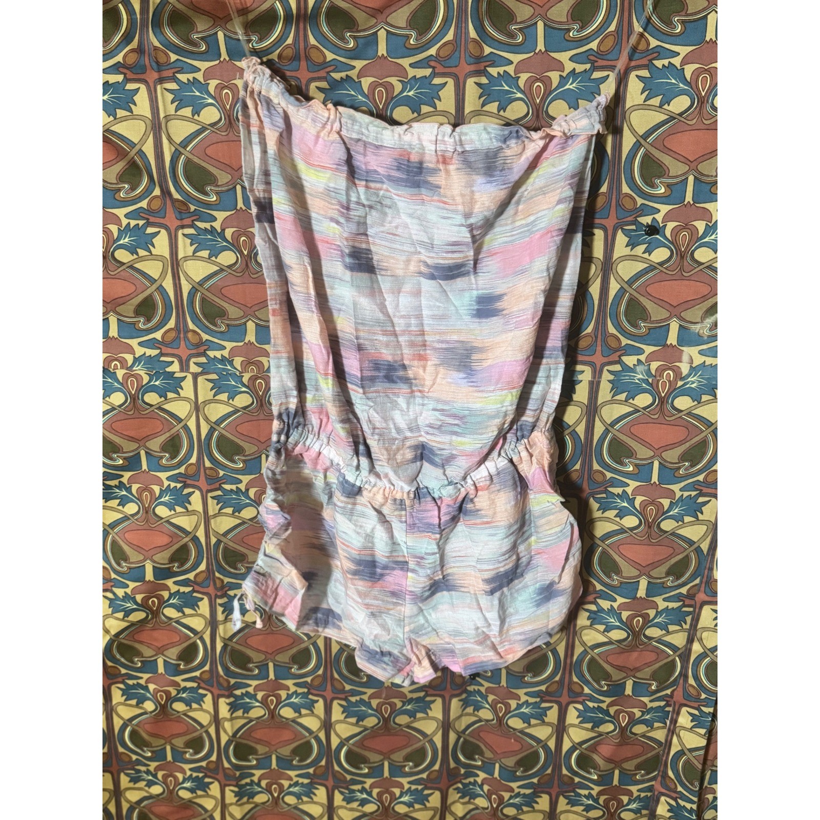 Victoria's Secret Women's Large Strapless Pastel Romper Jumpsuit