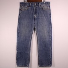 Vintage Levis 505 Jeans Mens 36x30 Blue Medium Wash Red Tab 36x29.5 Y2K 2000s