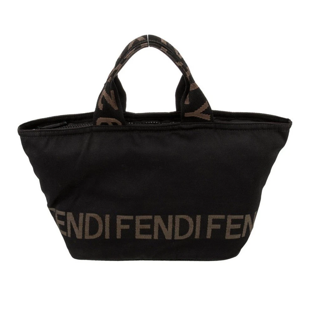 【vintage FENDI】黒 ベルベット ハンドバッグ ロゴ付き Fendi 2009 Black Rabbit Fur Baguette