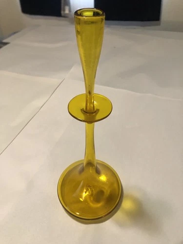 RARE Blenko 6027 Shot Glass Decanter In Lemon 1968-1969 With Stopper Nice!