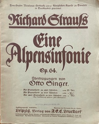 R. Stauss Eine Alpensinfonie Op. 64 arr. Piano 4 Hands F. E. C. Leuckart