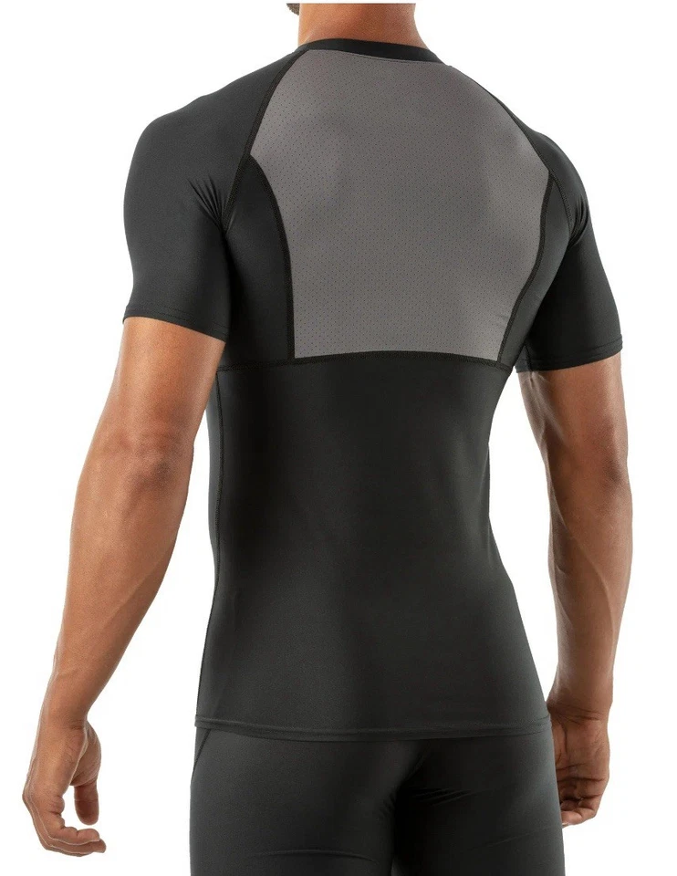 Camisa McDavid Manga Corta Deporte Compresión Manga Corta, Negra Talla XL (41-44) Foto 3 de 4