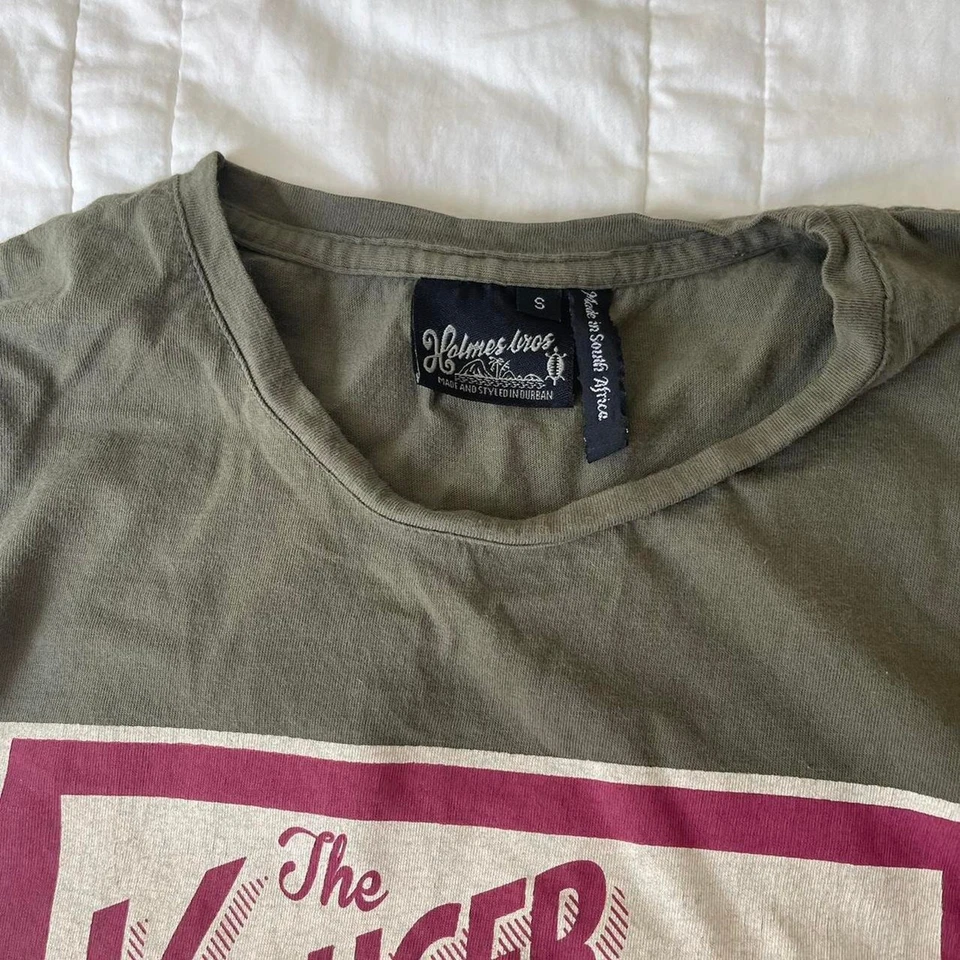 Camiseta verde oliva Kruger National Park Sudáfrica Holmes Bros talla pequeña Foto 3 de 4
