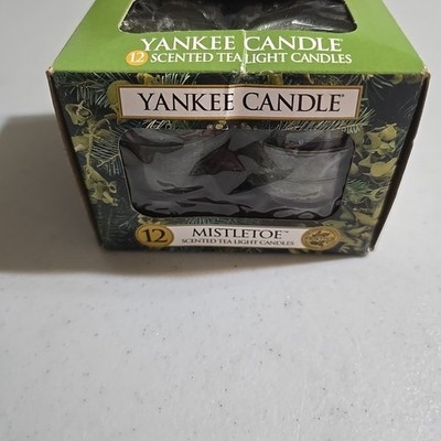 Yankee Candle Mistletoe 12 Scented Tea Light Candles New Old Stock In Box