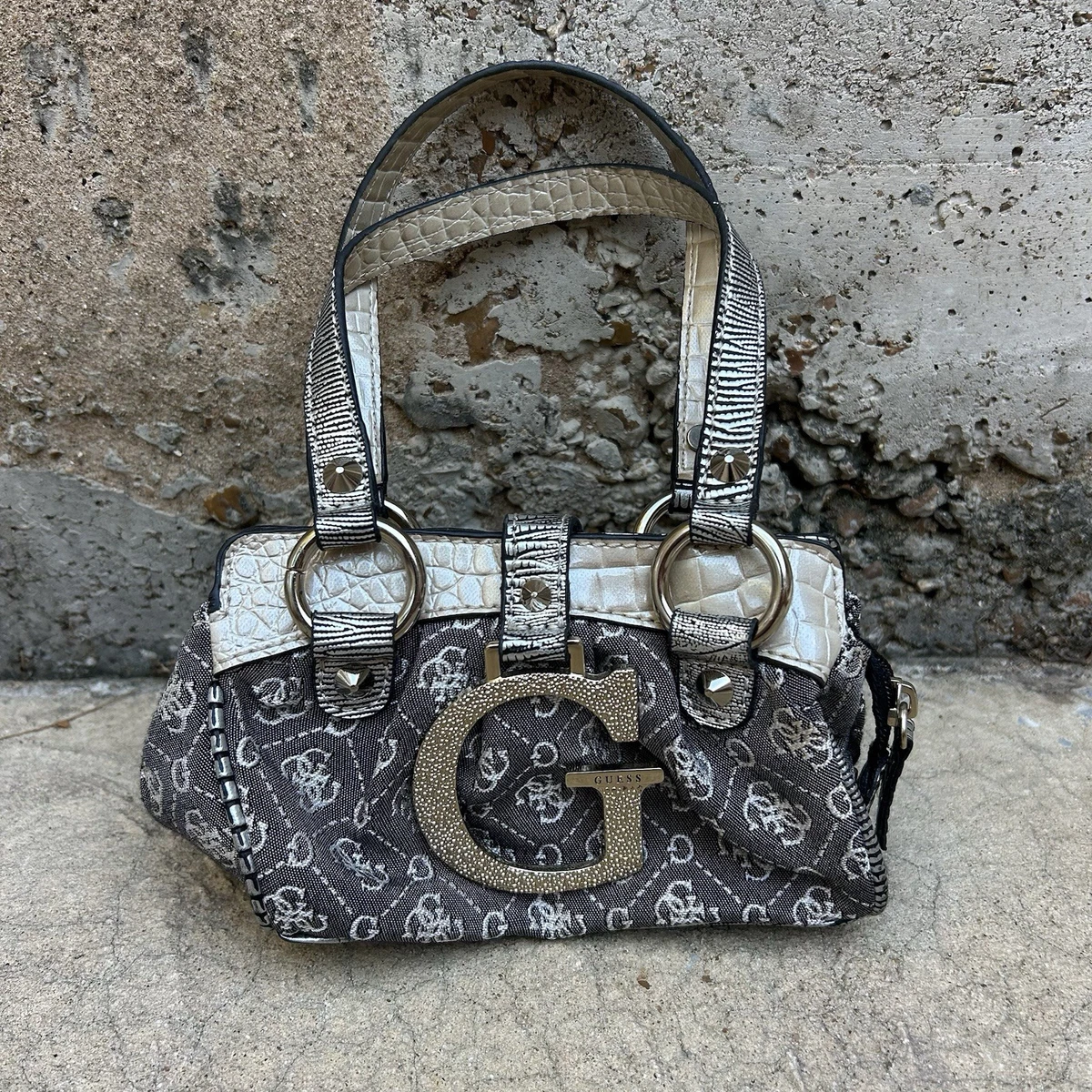 25+ GUESS Denim Exterior Bags & Handbags for Women for sale