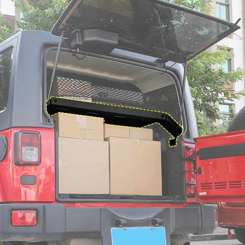 Rear Cargo Basket Rack Solid Metal Luggage Storage for Jeep Wrangler JK & JL 11+ Foto 4 de 4