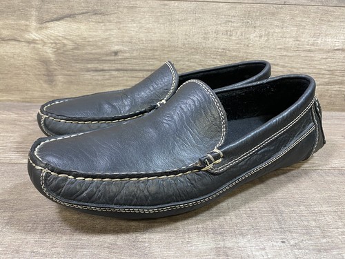 Duluth Trading Co 12018 Black Bison Leather Driving Mocs Moccasins Shoes 9.5Wide - Picture 14 of 14