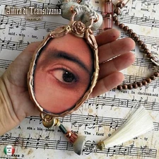 magic eye jewelry pendant necklace amulet talisman cameo tassels