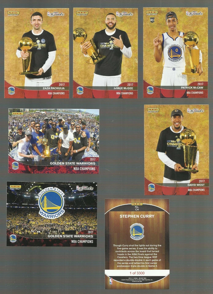 2016-17 Panini Instant - Golden State Warriors 2017 Finals Championship Red Set - Image 3 of 3