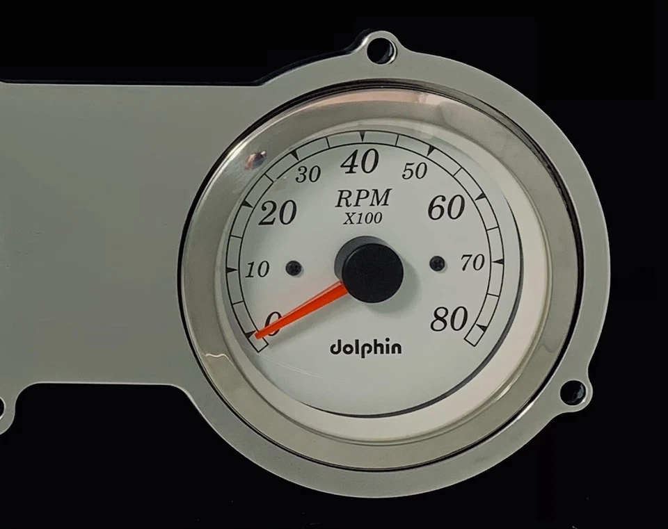 1962 1963 Ford Fairlane 3 Gauge GPS Dash Panel Set Quad Style White - Image 4 of 4