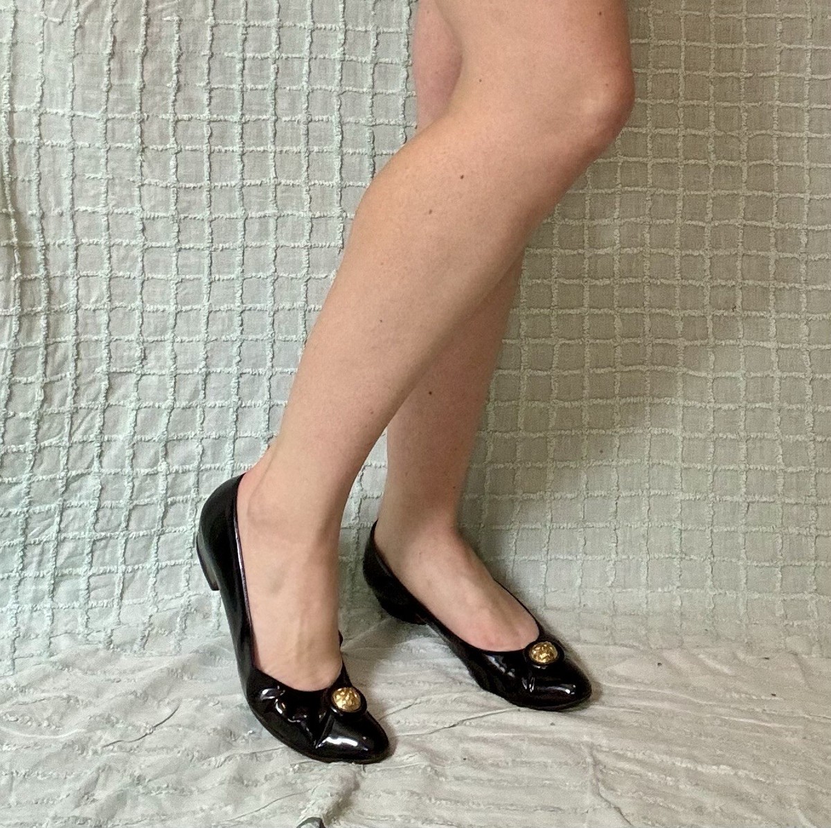 Vintage 90s Black Patent Leather Italian Shoes by Salvatore
