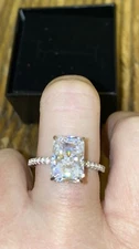 3 Carat Diamond Test Passed Moissanite Sterling Silver