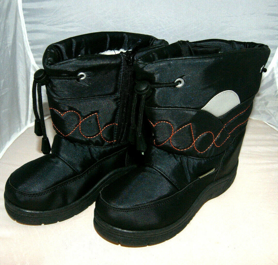 APRES SKI ENFANT FILLE GARCON NOIR NEUF 31 32 33 34 35 snow fun