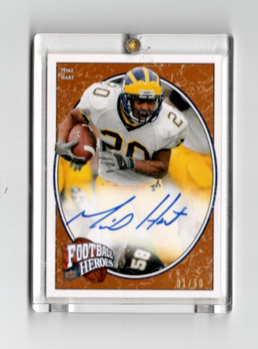 2008 Upper Deck Rookie AUTO Autograph ON CARD 1/50 Mike Hart Michigan Wolverines