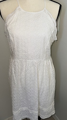 Altar'd State Kleid Damen Größe Large weiß Ösen Baumwolle Landhaus Prärie Kern