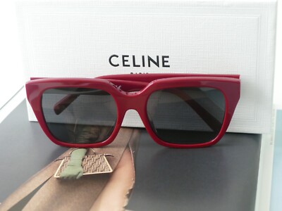 Celine Red and Black Sunglasses Triomphe oval sunglasses in red - Celine Eyewear | Mytheresa main image 2