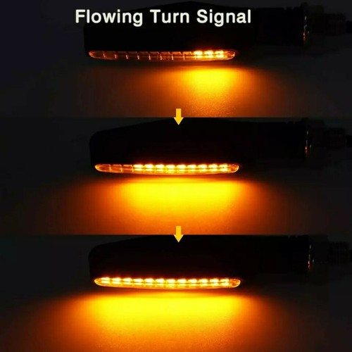 COPPIA FRECCE MOTO LED CON ACCENSIONE SEQUENZIALE DINAMICA ARANCIONE UNIVERSALI - Foto 7 di 9