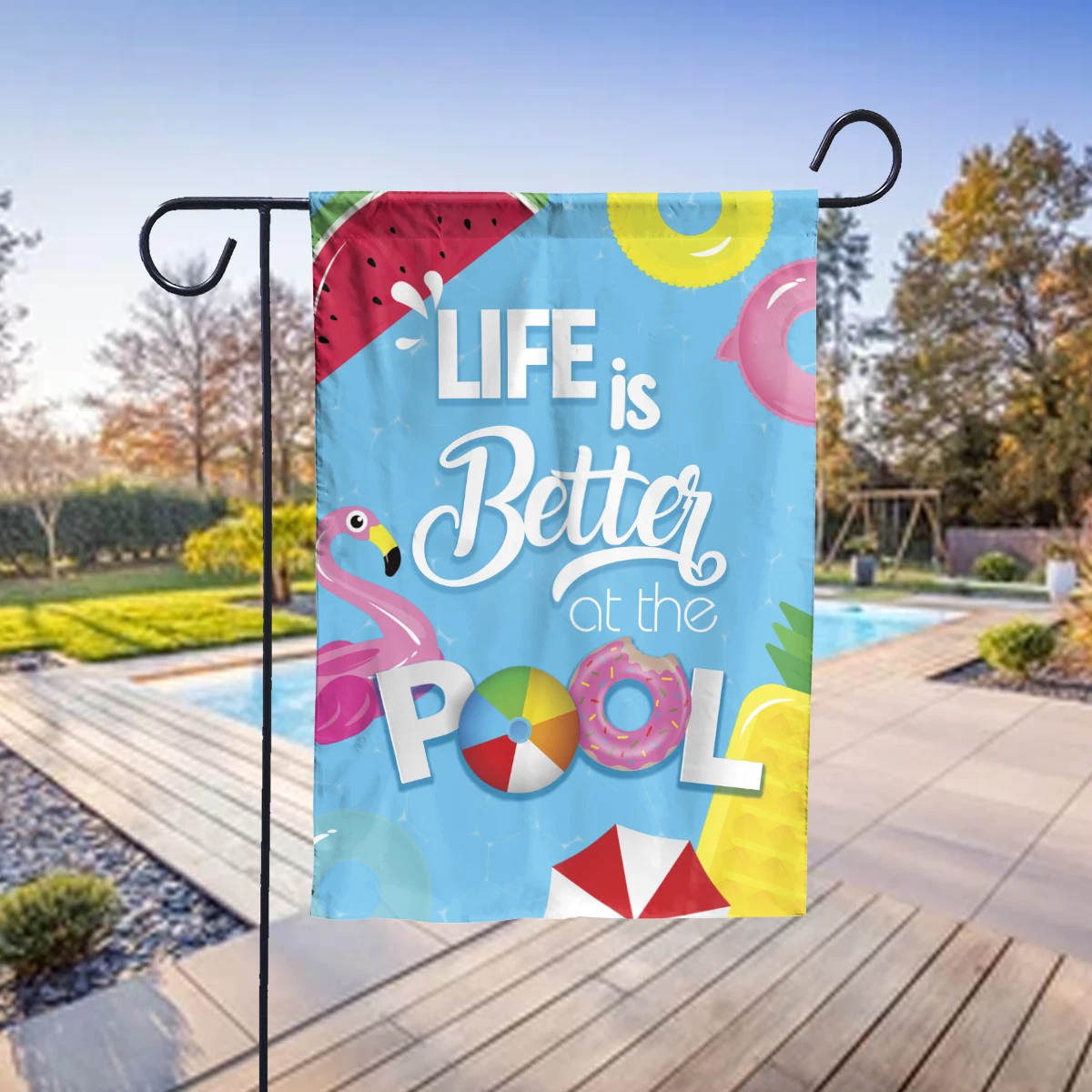 Welcome To Our Pool Flag, Summer Swimming Pool Flag Decor