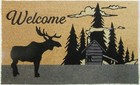 MOOSE LODGE VINYL BACK COIR WELCOME MAT - 18" x 30" - MOOSE DOORMAT